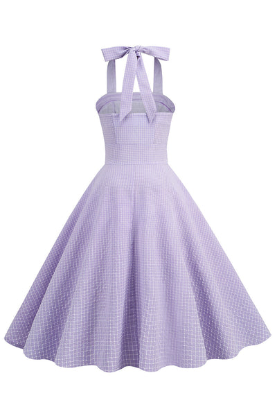Vintage Lila Prickig Klänning