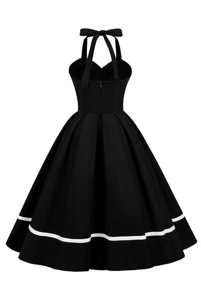 Vintage 50-Tal V-Ringad Pin Up-Klänning