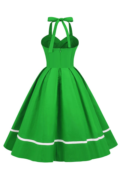 Vintage 50-Tal V-Ringad Pin Up-Klänning