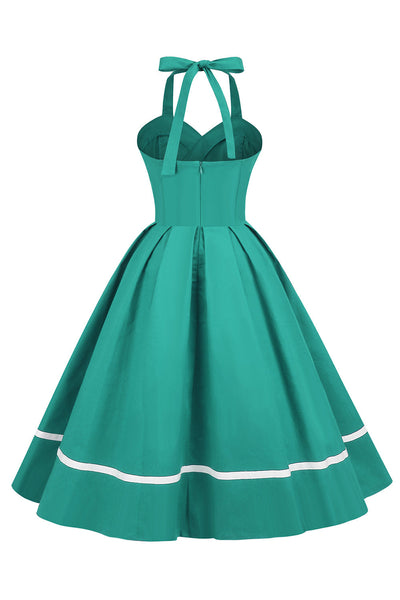 Vintage 50-Tal V-Ringad Pin Up-Klänning
