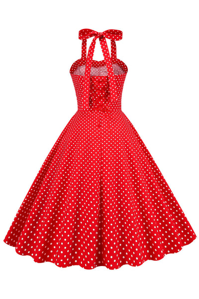 Vintage 50-Tal Röd Polka Dot Klänning