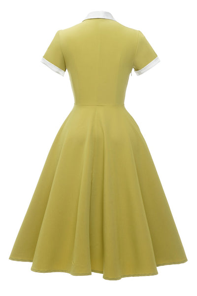 Vintage Citronfärgad Klänning