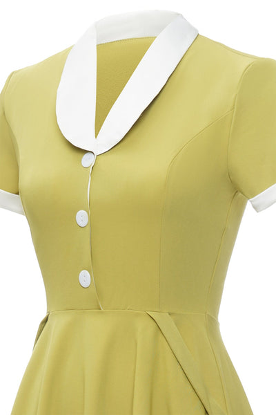 Vintage Citronfärgad Klänning