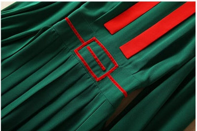 30-Talet 40-Tals Grön Klänning