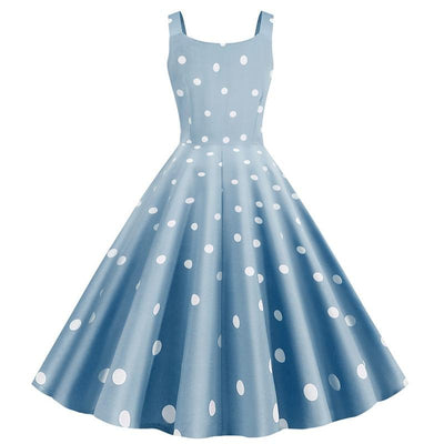 50-Tal Pin Up Klänning Blå