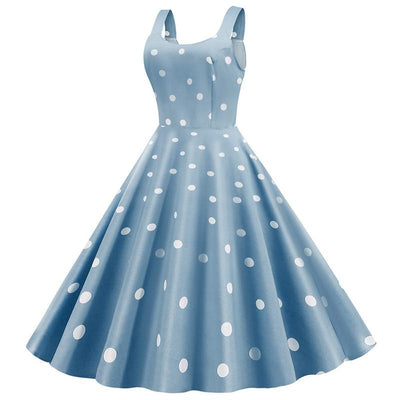 50-Tal Pin Up Klänning Blå