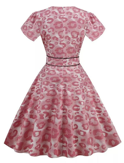 50-Tals Pin Up-Klänning Candy Pink