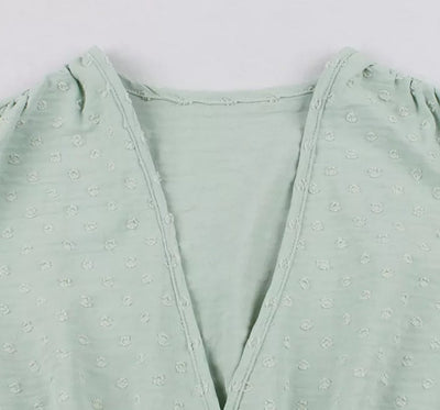 50s Pin Up Solid Green Klänning