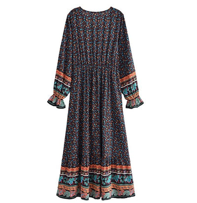 70-Tals Svart Gingham-Klänning