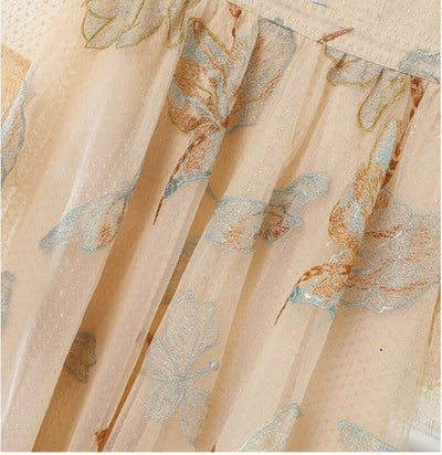 40-Talsklänning Beige