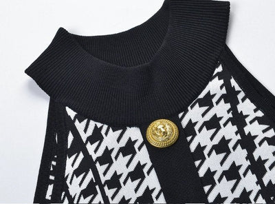 40-Tals Grå Klänning Plisserad Kjol