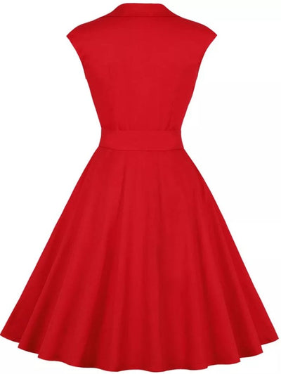 50-Tals American Red Polka Dot Dress
