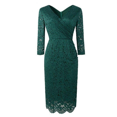 Vintage 50-Tal Pencil Dress Green