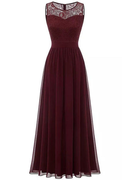 50-Tals Aftonklänning Burgundy
