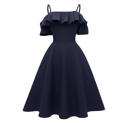 Marinblå Aftonklänning Från 50-Talet