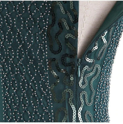 Grön Och Guld Gatsby Spirit Dress