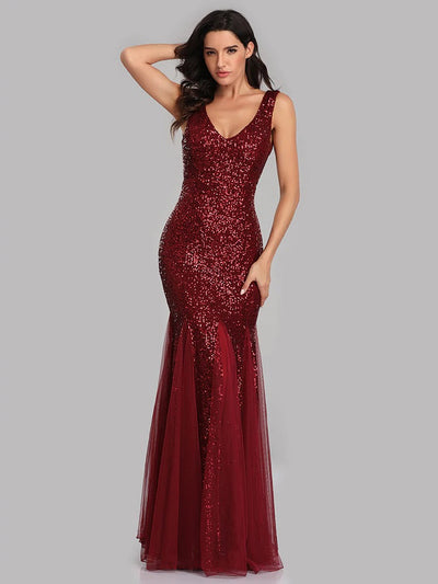 Gatsby Bröllopsklänning - Burgundy