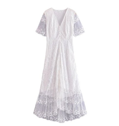 Vintage 70-Tal Lång Klänning