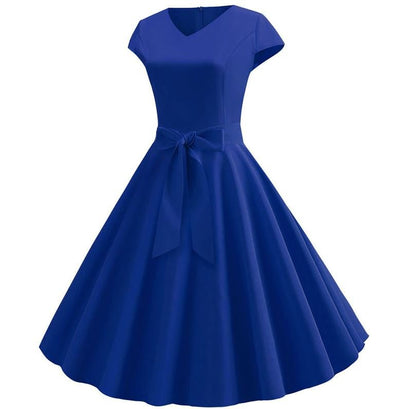 50-Tal Pin Up Klänning Blå