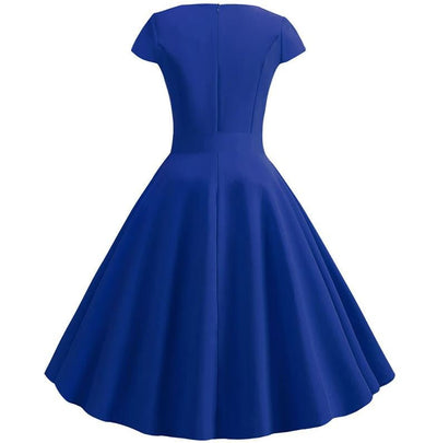 50-Tal Pin Up Klänning Blå