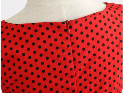 Röd 50-Tals Pin Up-Klänning