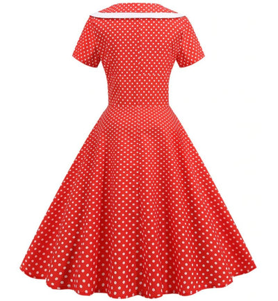 Röd Retro Brudtärnaklänning
