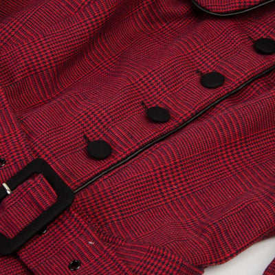 Vintage 50-Tals Vinröd Klänning