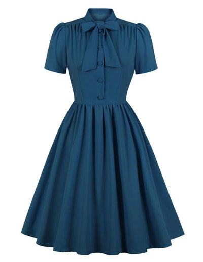 Preppy Vintage Klänning Blå