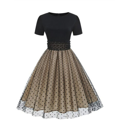 Preppy Vintage Klänning Svart