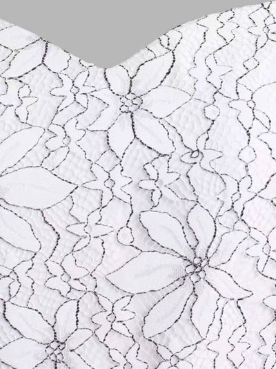 Vintage Vit Broderiklänning