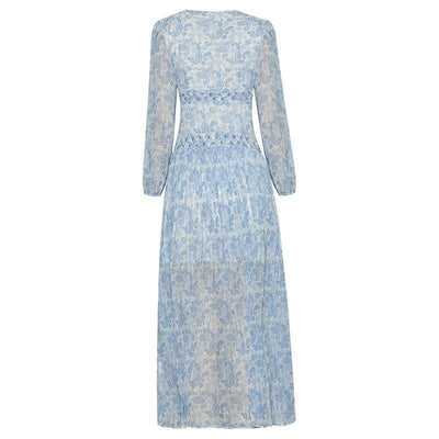 Blå Vintageklänning