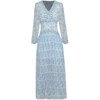 Blå Vintageklänning
