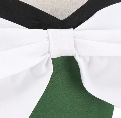 Vintage Grön Ceremoniklänning