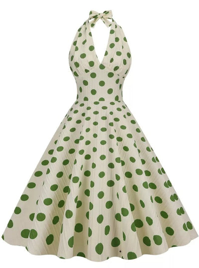 Vintage Chic Retro Polka Dot Klänning