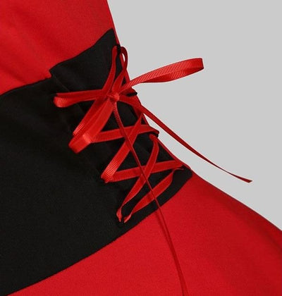 Vintage Röd Pälsklänning