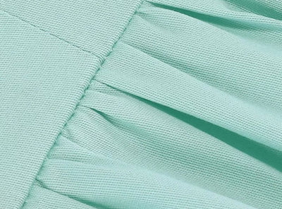 Vintage Plus Size Hög Midja Turkos Klänning