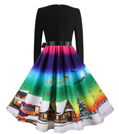 Vintage Winter Sky Christmas Dress