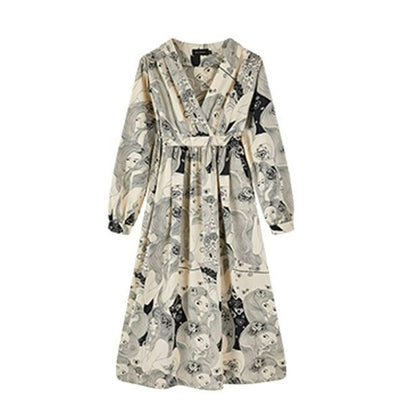 Vintage Grå Bröllopsgästklänning