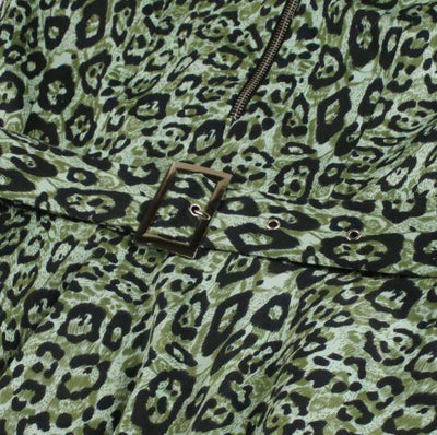 Vintage Grön Leopardklänning