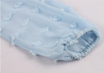 Vintage Lång Boho Klänning Blå