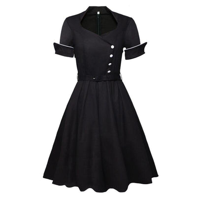 Vintage Högärmad Klänning