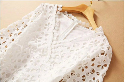 Vintage Vit Höst Bröllopsklänning