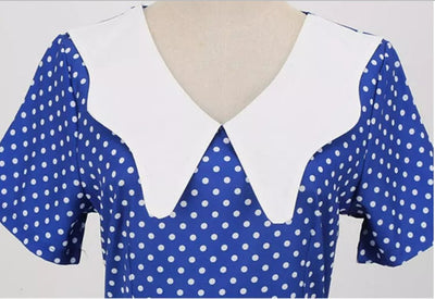 Vintage Marinblå Bröllopsklänning