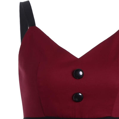 Vintage Midiklänning Burgundy