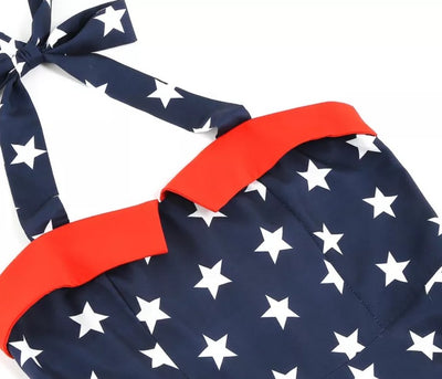 Vintage Pin Up Dress Tryckt Usa