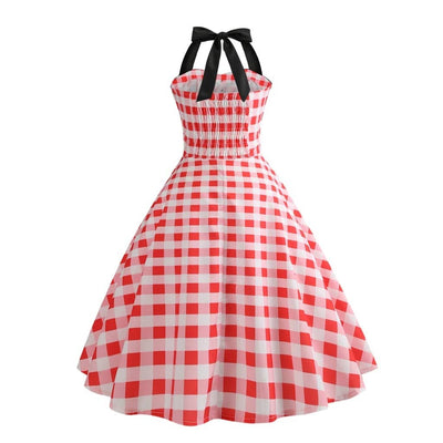 Vintage Klänning - Red Gingham Pin-Up