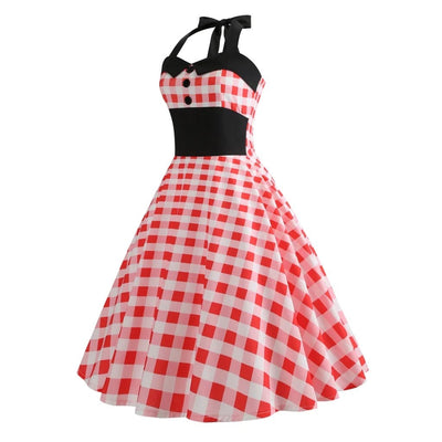 Vintage Klänning - Red Gingham Pin-Up