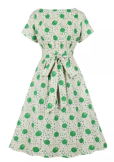 Vintage Dots And Stripes Klänning