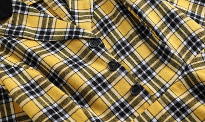 Vintage Gul Och Svart Randig Klänning