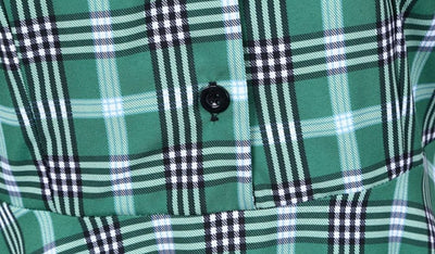 Vintage Grön Och Svart Randig Klänning